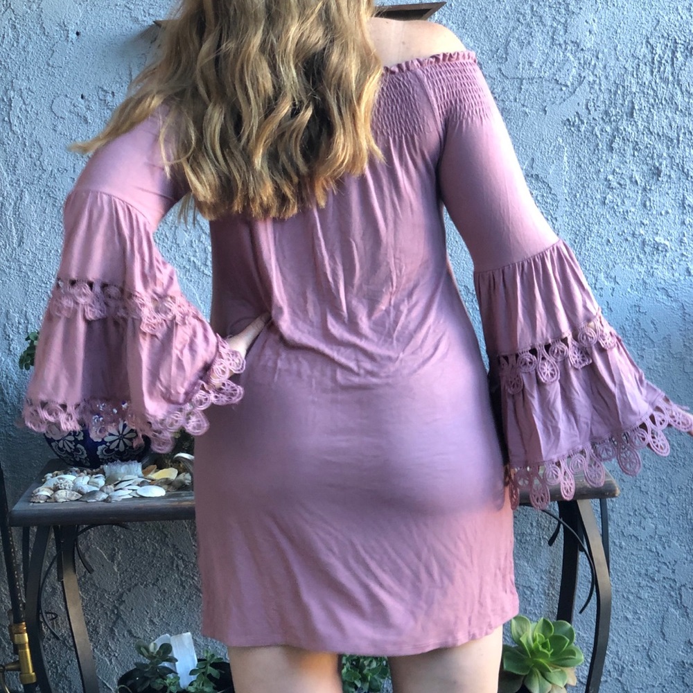 Lapis dress with sleeves
